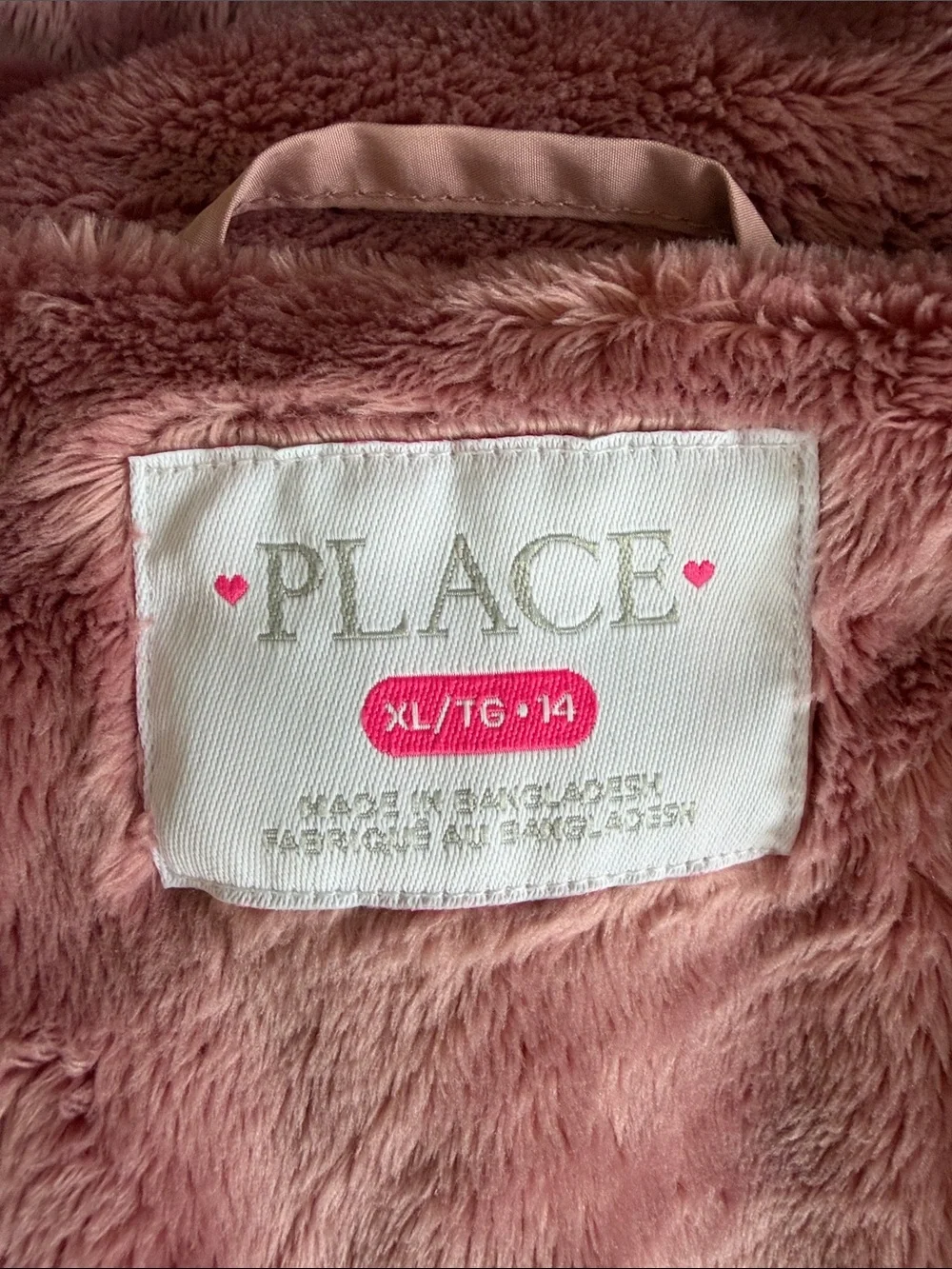 The Children's Place Pink Faux-Fur Hooded Puffer Coat